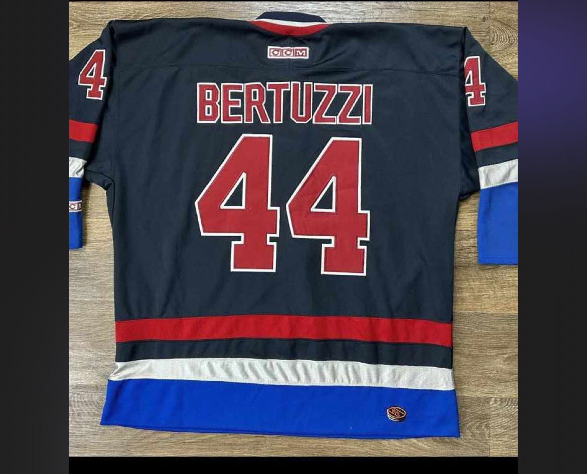 2024 Adidas Men Vancouver Canucks #44 Todd Bertuzzi Blue Home Authentic Stitched NHL Custom Jersey